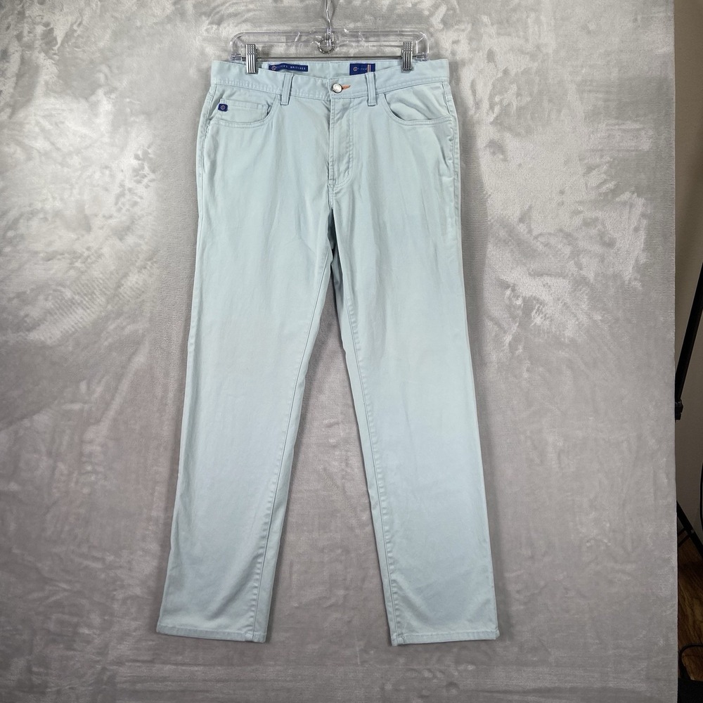 Stitch Golf Pants Mens 32x29 Stitch's Britches Chino Classic Fit Blue Casual